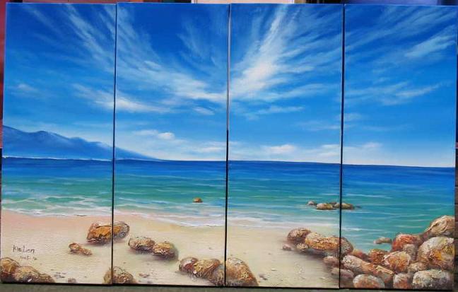 Dafen Oil Painting on canvas ocean wave -set537